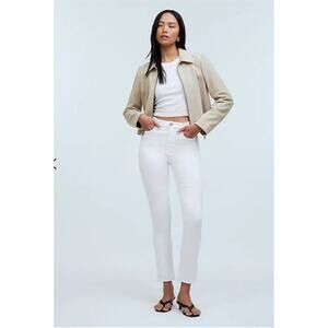 NWT Madewell Womens Stovepipe Jeans Purest White Size 27